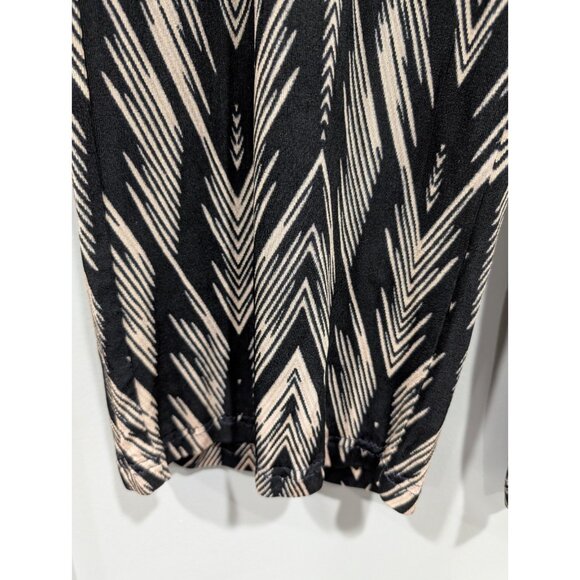 Chico's Travelers Pants Size 2 (L) Black and Tan Patterned Wide-Leg Pants Boho - Picture 12 of 16